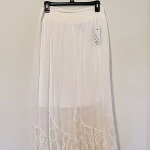 Apt 9, Long casual white skirt. NWT